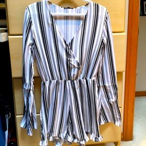 Black, white and grey romper by Kendall and Kylie